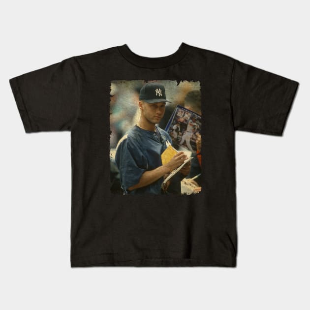 Derek Jeter - 22 for 61 Wit Kids T-Shirt by SOEKAMPTI